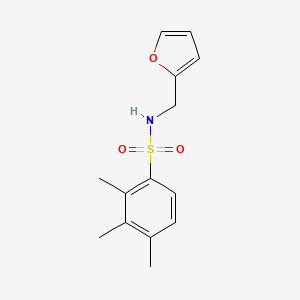 molecular formula C14H17NO3S B2644915 N-(furan-2-ylmethyl)-2,3,4-trimethylbenzenesulfonamide CAS No. 505078-62-6