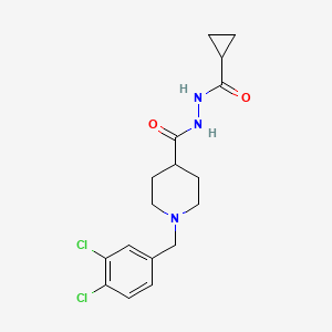 molecular formula C17H21Cl2N3O2 B2644921 N'-{[1-(3,4-二氯苄基)-4-哌啶基]羰基}环丙烷甲酰肼 CAS No. 478078-42-1