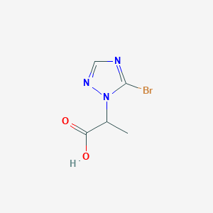 molecular formula C5H6BrN3O2 B2644924 2-(5-bromo-1H-1,2,4-triazol-1-yl)propanoic acid CAS No. 1798731-93-7