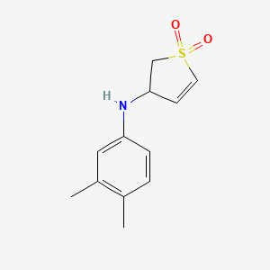 molecular formula C12H15NO2S B2644929 N-(3,4-dimethylphenyl)-1,1-dioxo-2,3-dihydrothiophen-3-amine CAS No. 301229-94-7