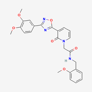 2-{3-[3-(3,4-dimethoxyphenyl)-1,2,4-oxadiazol-5-yl]-2-oxo-1,2-dihydropyridin-1-yl}-N-[(2-methoxyphenyl)methyl]acetamide