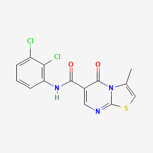 molecular formula C14H9Cl2N3O2S B2644936 N-(2,3-dichlorophenyl)-3-methyl-5-oxo-5H-thiazolo[3,2-a]pyrimidine-6-carboxamide CAS No. 851945-46-5