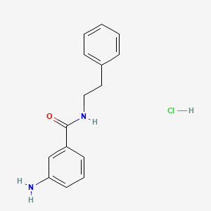 molecular formula C15H17ClN2O B2644939 3-amino-N-phenethylbenzamide hydrochloride CAS No. 1224163-00-1
