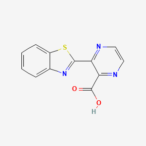 molecular formula C12H7N3O2S B2644942 3-(1,3-Benzothiazol-2-yl)pyrazine-2-carboxylic acid CAS No. 100283-52-1