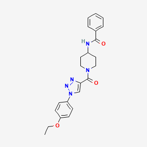 molecular formula C23H25N5O3 B2644947 N-(1-(1-(4-乙氧基苯基)-1H-1,2,3-三唑-4-羰基)哌啶-4-基)苯甲酰胺 CAS No. 1251696-69-1