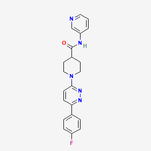 molecular formula C21H20FN5O B2644948 1-(6-(4-氟苯基)吡啶嗪-3-基)-N-(吡啶-3-基)哌啶-4-甲酰胺 CAS No. 1105218-19-6