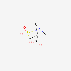 molecular formula C5H6LiNO4S B2644956 锂；2,2-二氧代-2lambda6-噻-1-氮杂双环[2.1.1]己烷-4-羧酸盐 CAS No. 2344679-85-0