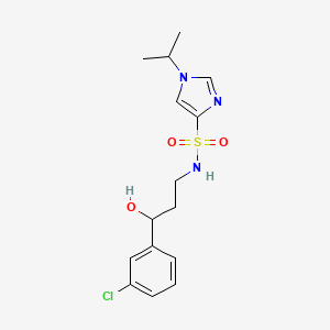 molecular formula C15H20ClN3O3S B2644957 N-(3-(3-氯苯基)-3-羟基丙基)-1-异丙基-1H-咪唑-4-磺酰胺 CAS No. 2034517-07-0