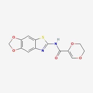 N-([1,3]dioxolo[4,5-f][1,3]benzothiazol-6-yl)-2,3-dihydro-1,4-dioxine-5-carboxamide