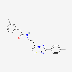 2-(m-tolyl)-N-(2-(2-(p-tolyl)thiazolo[3,2-b][1,2,4]triazol-6-yl)ethyl)acetamide