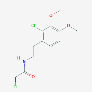 molecular formula C12H15Cl2NO3 B2644964 2-Chloro-N-[2-(2-chloro-3,4-dimethoxyphenyl)ethyl]acetamide CAS No. 2411239-92-2