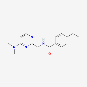molecular formula C16H20N4O B2644966 N-((4-(二甲氨基)嘧啶-2-基)甲基)-4-乙基苯甲酰胺 CAS No. 1796964-91-4