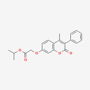 molecular formula C21H20O5 B2644967 isopropyl 2-((4-methyl-2-oxo-3-phenyl-2H-chromen-7-yl)oxy)acetate CAS No. 5614-84-6
