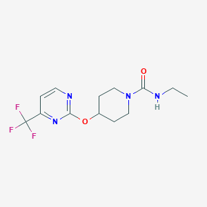 molecular formula C13H17F3N4O2 B2644975 N-Ethyl-4-[4-(trifluoromethyl)pyrimidin-2-yl]oxypiperidine-1-carboxamide CAS No. 2380173-58-8