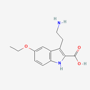 molecular formula C13H16N2O3 B2644995 3-(2-Amino-ethyl)-5-ethoxy-1H-indole-2-carboxylic acid CAS No. 100616-07-7
