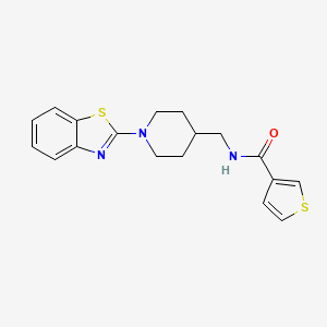 N-((1-(benzo[d]thiazol-2-yl)piperidin-4-yl)methyl)thiophene-3-carboxamide