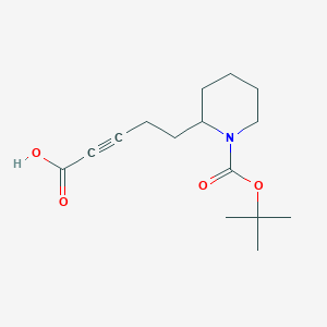 5-[1-[(2-Methylpropan-2-yl)oxycarbonyl]piperidin-2-yl]pent-2-ynoic acid