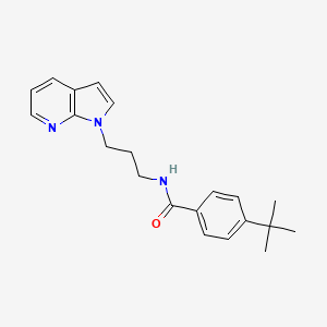molecular formula C21H25N3O B2645008 N-(3-(1H-pyrrolo[2,3-b]pyridin-1-yl)propyl)-4-(tert-butyl)benzamide CAS No. 1788830-89-6