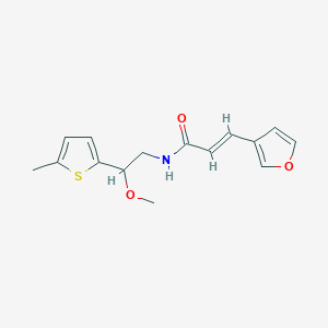 molecular formula C15H17NO3S B2645012 (E)-3-(呋喃-3-基)-N-(2-甲氧基-2-(5-甲基噻吩-2-基)乙基)丙烯酰胺 CAS No. 1448139-29-4