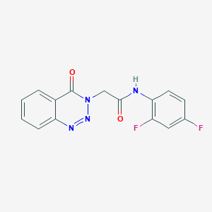 molecular formula C15H10F2N4O2 B264502 N-(2,4-difluorophenyl)-2-(4-oxo-1,2,3-benzotriazin-3(4H)-yl)acetamide 