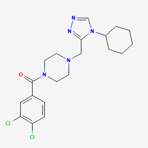 1-[(4-cyclohexyl-4H-1,2,4-triazol-3-yl)methyl]-4-(3,4-dichlorobenzoyl)piperazine