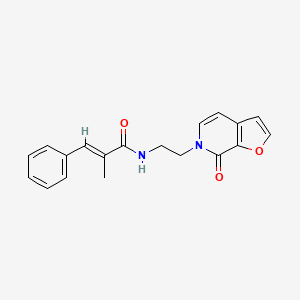 molecular formula C19H18N2O3 B2645025 (E)-2-methyl-N-(2-(7-oxofuro[2,3-c]pyridin-6(7H)-yl)ethyl)-3-phenylacrylamide CAS No. 2034997-06-1