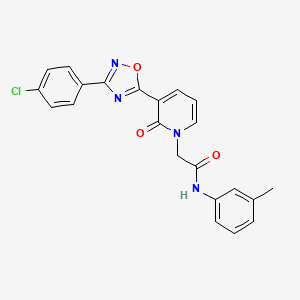 2-[3-[3-(4-chlorophenyl)-1,2,4-oxadiazol-5-yl]-2-oxopyridin-1(2H)-yl]-N-(3-methylphenyl)acetamide