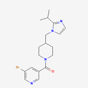 (5-bromopyridin-3-yl)(4-((2-isopropyl-1H-imidazol-1-yl)methyl)piperidin-1-yl)methanone