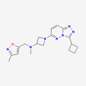 1-{3-cyclobutyl-[1,2,4]triazolo[4,3-b]pyridazin-6-yl}-N-methyl-N-[(3-methyl-1,2-oxazol-5-yl)methyl]azetidin-3-amine