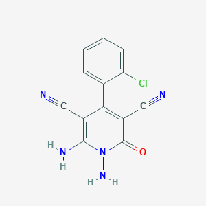 1,6-Diamino-4-(2-chlorophenyl)-2-oxo-1,2-dihydropyridine-3,5-dicarbonitrile