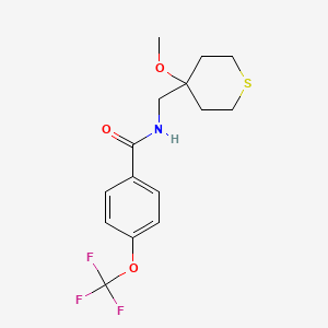 N-((4-methoxytetrahydro-2H-thiopyran-4-yl)methyl)-4-(trifluoromethoxy)benzamide