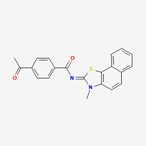 (Z)-4-acetyl-N-(3-methylnaphtho[2,1-d]thiazol-2(3H)-ylidene)benzamide