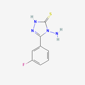 molecular formula C8H7FN4S B2645061 4-amino-5-(3-fluorophenyl)-4H-1,2,4-triazole-3-thiol CAS No. 124980-06-9