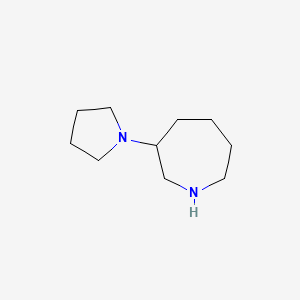 molecular formula C10H20N2 B2645067 3-(吡咯烷-1-基)氮杂环己烷 CAS No. 144243-39-0