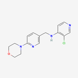 molecular formula C15H17ClN4O B2645072 3-氯-N-((6-吗啉并吡啶-3-基)甲基)吡啶-4-胺 CAS No. 2175979-55-0