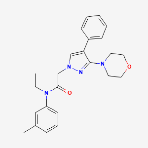 molecular formula C24H28N4O2 B2645073 N-ethyl-2-(3-morpholino-4-phenyl-1H-pyrazol-1-yl)-N-(m-tolyl)acetamide CAS No. 1189713-87-8