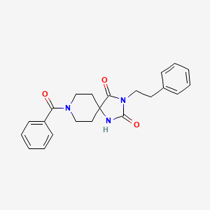 molecular formula C22H23N3O3 B2645082 8-苯甲酰基-3-苯乙基-1,3,8-三氮杂螺[4.5]癸烷-2,4-二酮 CAS No. 1021127-14-9