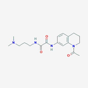 molecular formula C18H26N4O3 B2645088 N'-(1-acetyl-3,4-dihydro-2H-quinolin-7-yl)-N-[3-(dimethylamino)propyl]oxamide CAS No. 898465-72-0