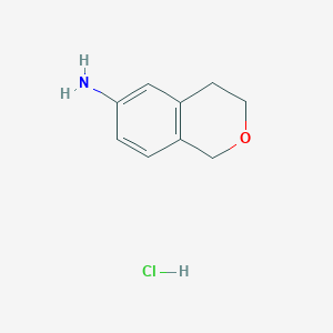 molecular formula C9H12ClNO B2645089 3,4-二氢-1H-2-苯并吡喃-6-胺盐酸盐 CAS No. 1955553-17-9