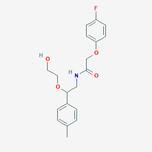molecular formula C19H22FNO4 B2645095 2-(4-fluorophenoxy)-N-(2-(2-hydroxyethoxy)-2-(p-tolyl)ethyl)acetamide CAS No. 1798523-78-0