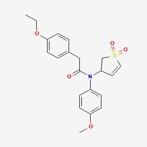molecular formula C21H23NO5S B2645097 N-(1,1-dioxido-2,3-dihydrothiophen-3-yl)-2-(4-ethoxyphenyl)-N-(4-methoxyphenyl)acetamide CAS No. 863022-75-7