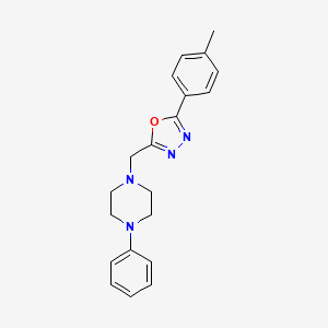 2-((4-Phenylpiperazin-1-yl)methyl)-5-(p-tolyl)-1,3,4-oxadiazole