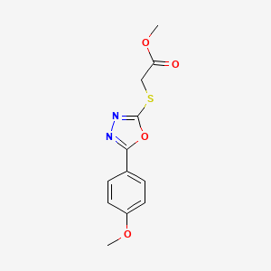 [5-(4-Methoxy-phenyl)-[1,3,4]oxadiazol-2-ylsulfanyl]-acetic acid methyl ester