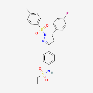 N-(4-(5-(4-fluorophenyl)-1-tosyl-4,5-dihydro-1H-pyrazol-3-yl)phenyl)ethanesulfonamide