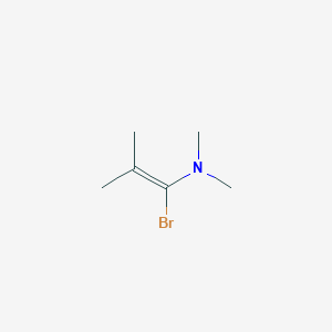 molecular formula C6H12BrN B2645114 1-溴-N,N,2-三甲基丙-1-烯-1-胺 CAS No. 73630-93-0