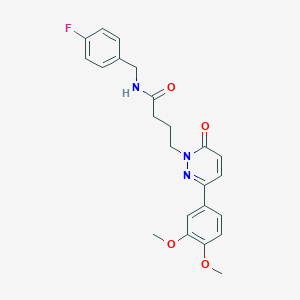 molecular formula C23H24FN3O4 B2645116 4-(3-(3,4-二甲氧基苯基)-6-氧代哒嗪-1(6H)-基)-N-(4-氟苄基)丁酰胺 CAS No. 953187-66-1
