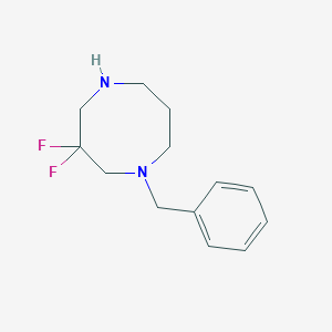 molecular formula C13H18F2N2 B2645120 1-Benzyl-3,3-difluoro-1,5-diazocane CAS No. 2219407-33-5