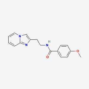 molecular formula C17H17N3O2 B2645130 N-(2-imidazo[1,2-a]pyridin-2-ylethyl)-4-methoxybenzamide CAS No. 868977-66-6