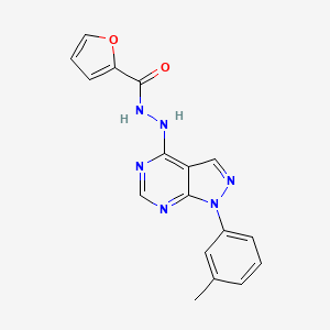 N'-[1-(3-methylphenyl)-1H-pyrazolo[3,4-d]pyrimidin-4-yl]furan-2-carbohydrazide