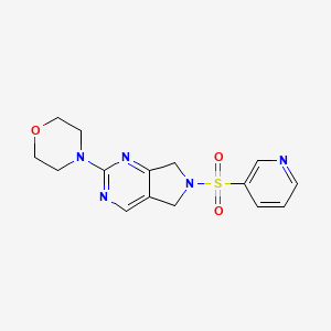 molecular formula C15H17N5O3S B2645133 4-(6-(pyridin-3-ylsulfonyl)-6,7-dihydro-5H-pyrrolo[3,4-d]pyrimidin-2-yl)morpholine CAS No. 2034254-71-0